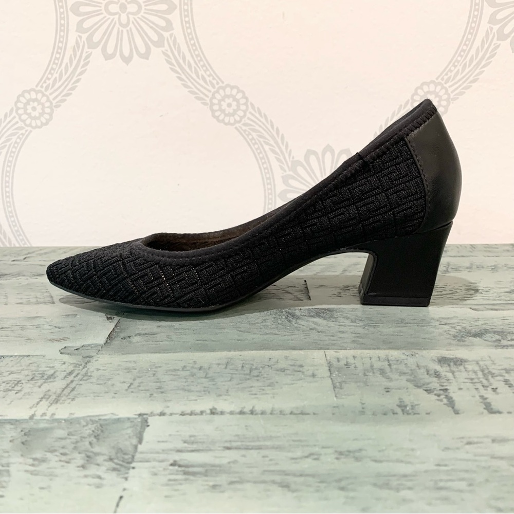 Adrienne Vittadini Faro Shoes Pumps Black Knit 6.5 - Picture 8 of 15